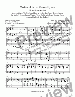 page one of Medley of Seven Classic Hymns