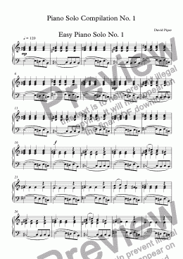 page one of Piano Solo Compilation No. 1