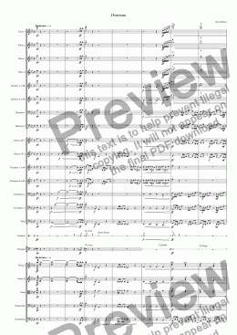 page one of Overture for Orchestra