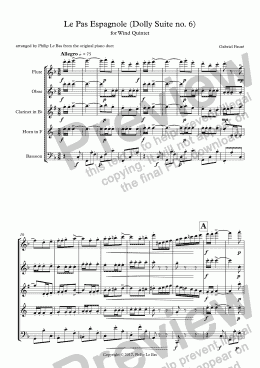 page one of Le Pas Espagnole (Dolly Suite no. 6)