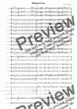 page one of Highland Snap for Concert/Wind  Band