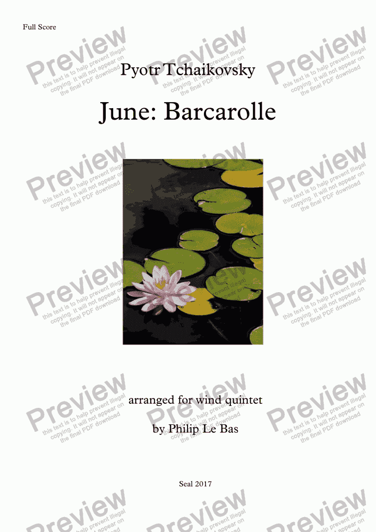 page one of June: Barcarolle