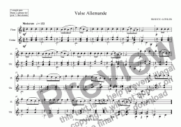 page one of Valse Allemande (for flute&guitar)