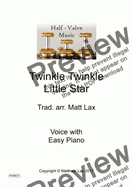 page one of Twinkle Twinkle Little Star