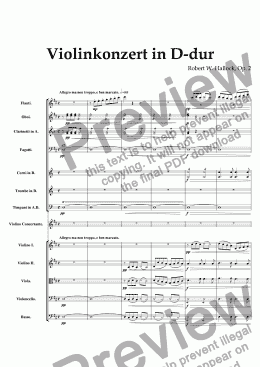 page one of Violin Concerto in D Major: mvt. 1
