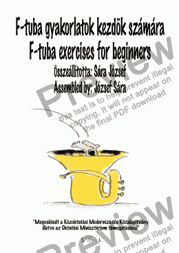 page one of F-tuba gyakorlatok kezdõk számára/F-tuba exercises for beginners