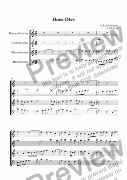 page one of Haec Dies (Palestrina)