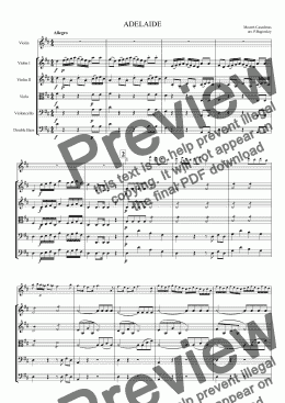 page one of ADELAIDE violin concerto