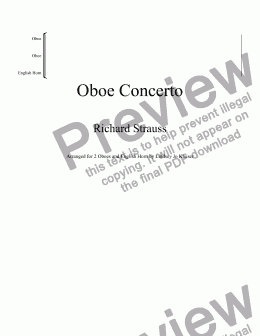 page one of Oboe Concerto