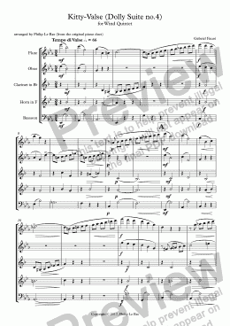 page one of Kitty-Valse (Dolly Suite no.4)