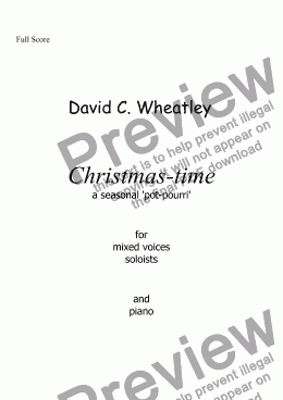 page one of Christmas-time for mixed voices and piano by David Wheatley