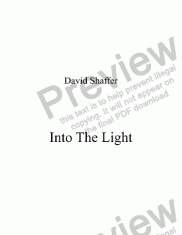 page one of Into The Light