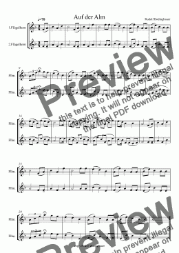page one of Auf der Alm Fluegelhorn-Duo