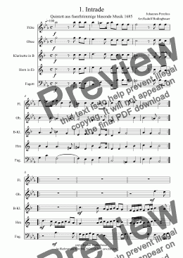 page one of 1. Intrade Klasss.Holzbläser-Quintett