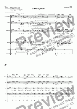 page one of In Dulci Jubilo! (choir SATB)