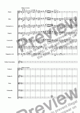 page one of Violin Concerto in D Major: mvt. 3