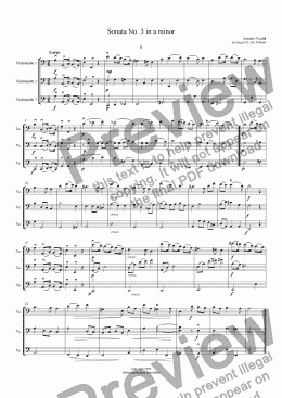 page one of Sonata in a minor