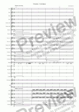 page one of Overture - Coriolanus