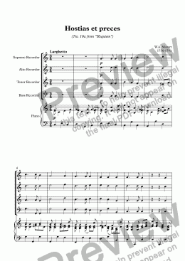 page one of Hostias et preces (Mozart)