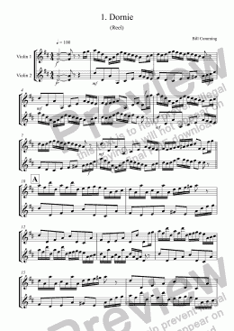 page one of 1. "Dornie" (Reel) for two violins