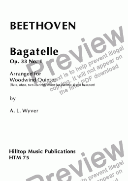 page one of Bagatelle