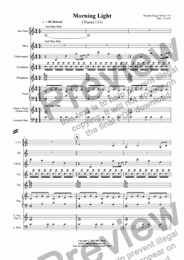 page one of Morning Light (Theme 133) - Mixed Ensemble