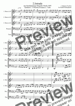 page one of 2. Intrade f. 3 Hörner,Pos.,Tuba