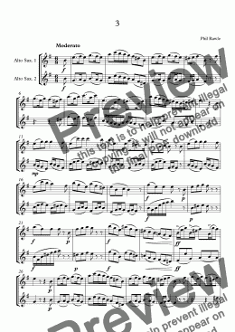page one of Four Alto Sax Duets - No.3