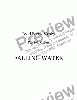 page one of Falling Water