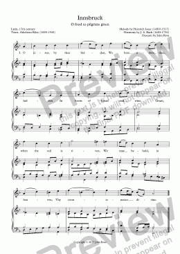 page one of Innsbruck (O food to pilgrims given) - Descant
