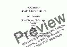 page one of Beale Street Blues