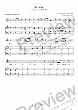 page one of St Louis (O little town of Bethlehem) - Descant