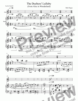page one of The Duchess' Lullaby (From Alice in Wonderland)