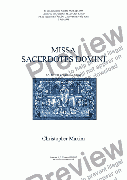 page one of Missa Sacerdotes Domini (Latin Words)