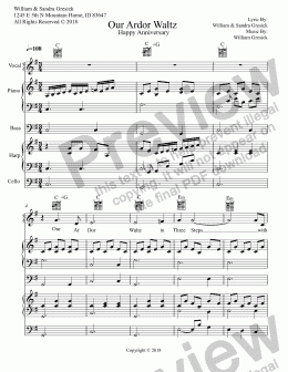 page one of Our Ardor Waltz