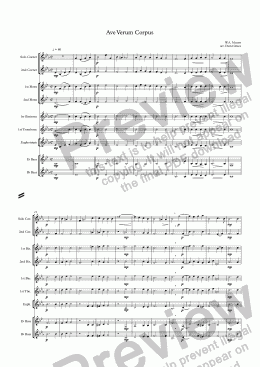 page one of Ave Verum Corpus (Mozart)