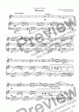 page one of Ilynsky - Berceuse for Violin and Piano