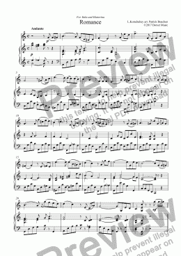 page one of Kotschubey - Romance for Violin and Piano