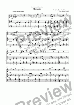 page one of Rebikoff - Mazurka for Violin and Piano