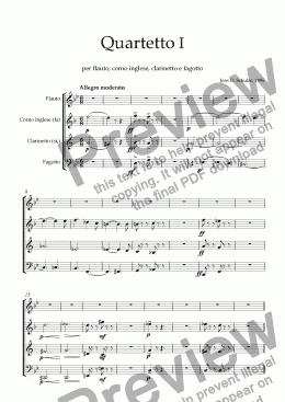 page one of Quartetto I, 1. mov.