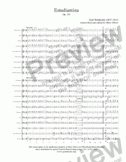page one of Waldteufel - Estudiontina, Op. 191