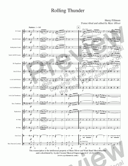 page one of Fillmore - Rolling Thunder (Brass Band)