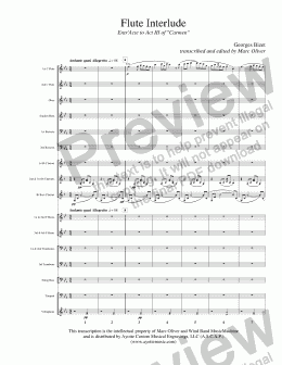 page one of Bizet - Entr'acte to Act III of Carmen