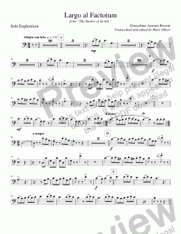 page one of Rossini - Largo al Factotum (Band)
