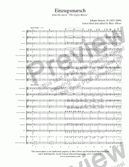 page one of Strauss II - Gypsy Baron Einzugmarsch