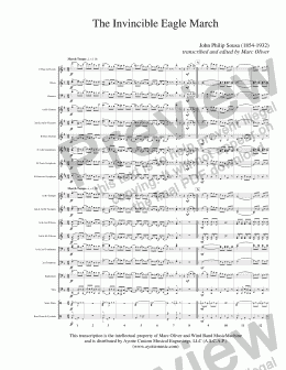 page one of Sousa - Invincible Eagle March, The