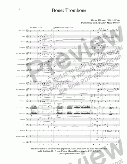 page one of Fillmore - Bones Trombone