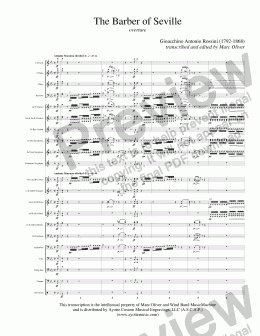 page one of Rossini - Overture to The Barber of Seville