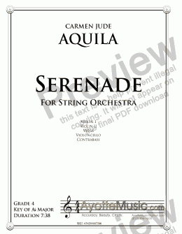 page one of Aquila - Serenade for Strings