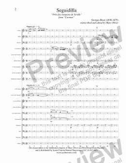 page one of Bizet - Sequidilla from Carmen 